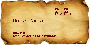 Heisz Panna névjegykártya